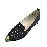 LUCKYCAT Prime Day Amazon, Sandales d'été Femme Chaussures de Été Sandales à Talons Chaussures Plates Film Glitter Orteil Pointu Creux ...