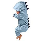 Manadlian Bébé Pyjama Barboteuse À Capuche Costumes de Dinosaures pour Enfants 0-3 ans