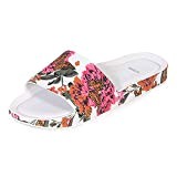 Melissa Women's Beach Slide 3D Floral Plastic Slip Onwhite-White-7 Size 7