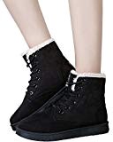 Minetom Bottes pour Femme Hiver Automne Chaudes Bottines Laçage Chaussures Flats Snow Boots Footwear