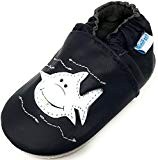 MiniFeet Chaussures Bébé en Cuir Souple, Requin