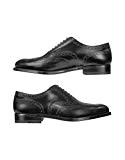 Moreschi Homme OxfordBlack Noir Cuir Chaussures À Lacets