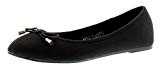 NEUF FEMMES / Noir pour femmes plats glissant à enfiler chaussures décontractées - Noir - tailles UK 3-8
