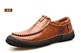 New Hommes Slip-On Oxford Chaussures British Retro Men Première couche de pieds en cuir Chaussures pour hommes Chaussures à couture ...