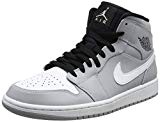 Nike Air Jordan 1 Mid, Chaussures de Basketball Homme, Noir