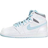 Nike Air Jordan 1 Retro High GS - 332148106 - Couleur: Blanc-Bleu - Pointure: 38.0