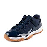 Nike Air Jordan 11 Retro Low - Chaussures de Basket-Ball, Homme, Couleur Bleu (Midnight Navy/White-Gum Light Brown), Taille 43