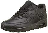 Nike Air Max 90 Leather (GS) Shoe, Chaussures de Running Mixte Enfant, Noir