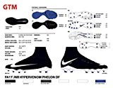 Nike Jr HypervenomX Phelon 3 DF TF – Chaussures de futsal, Mixte Enfant, Noir (Black/white-game Royal)