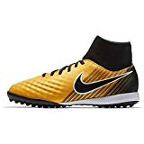 Nike Jr magistax Onda II DF TF – Chaussures de football en salle unisexe enfant, orange – (Laser Orange/black-white-volt)