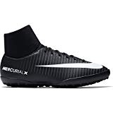 Nike Jr MercurialX Victory 6 DF TF – Chaussures de Futsal, Mixte Enfant, Noir (Black/White-Dark Grey-University Red)