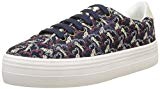 No Name Plato Sneaker Pink Twill P, Tiger, Baskets Basses Femme