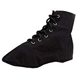 Oasap Women's Lace-up Flat Canvas Boots Jazz Dance Shoes