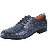 Odema Chaussures richelieu pour homme, en cuir, à lacets, plat, Oxford, style décontracté - Bleu - bleu, 39 EU