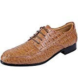 Odema Chaussures richelieu pour homme, en cuir, à lacets, plat, Oxford, style décontracté - Marron - marron, 39 EU