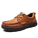 ODEMA Men's Lace Up Classic Work Combat Lowtop Leather Oxfords Shoes Boots