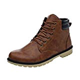 Overdose Bottines Chukka Homme Bottes en Cuir Lacets Chelsea Chaussures Martin Boots