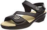 Padders Madeira, Sandales Bride Arriere Femme, Black Patent Reptile