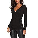 Paolian Femme T-Shirt Manches Longues Solide Bandage Pull-Over