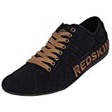 Redskins - Tempo noir/havane canvas - Chaussures basses toile