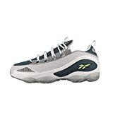 Reebok DMX Run 10 – Chaussures Sportives, enfant, blanc – (WHT/Nocturnal Blue/Neon YLLW)