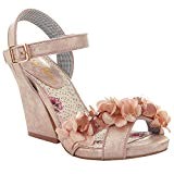 Ruby Shoo Ladies Ellen Champagne Floral Vegan Friendly Sandals Shoes-UK 9 (EU 42)