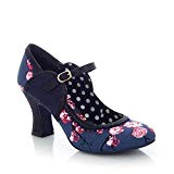 Ruby Shoo Ladies Rosalind Blue Vintage Inspired Vegan Friendly Shoes -UK 4 (EU 37)