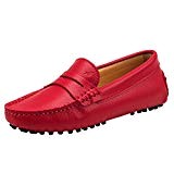 Shenduo Classic, Mocassins femme cuir - Loafers multicolore - Chaussures bateau & de ville confort D7052