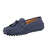 Shenduo Classic, Mocassins Femme Daim - Loafers Multicolore - Chaussures Bateau & de Ville Confort D7057