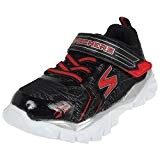 Skechers Electronz-Blazar Kids Fitness Trainers 95407N Lightwight black red strap