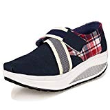 Solshine Women's Print Canvas Casual Shoes Fashion Wedge Sport Sneakers