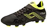TECNOPRO Fußball-Schuhe Speedlite+ FG Jr, Chaussures de Football Mixte Enfant, Black/Yellow Light