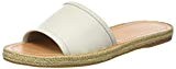 Tommy Hilfiger Leather Flat Mule, Sandales Bout Ouvert Femme, Off White