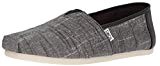 TOMS Classic Noir Textured Chambray Hommes Espadrilles Chaussures Slipons