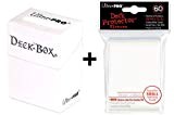 Ultra Pro Deck Box + 60 Small Size Protector Sleeves - White - Yu-Gi-Oh! - Japanese Mini
