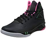 Under Armour UA Rocket Basketball Chaussures Noir/Mojo Rose/Laser Vert 9,5 D (M) US