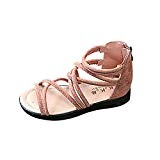 Voberry® Bébé Filles Chaussures D'Été Mode Sneaker Sandales de Plage en Cuir Solide à Fermeture à Glissière