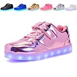 Voovix Baskets Enfant LED Lumières Multicolores-Chaussures Clignotantes USB Rechargeable pour Garçons et Filles