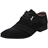 wealsex Chaussures de Ville à Lacets Derbies Noir Homme Bout Pointu Chaussures D'Affaires Classique Commercial Mariage Taille 38-45