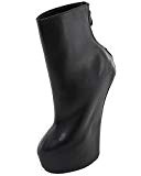 Wonderheel 20cm heelless sexy fétiche plateforme bottes cuir noir chaussures femme