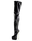 WONDERHEEL 8.6" thin metal heel sexy bottes cuir matte rouge plateforme crotch chaussures femme