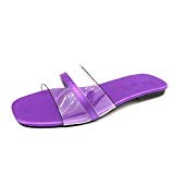 YMFIE Ms. Summer Crystal Transparent Fashion Flat Sandals and Slippers Comfort Non-Slip Sandals