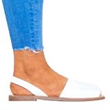 ZKOOO Sandales pour Les Femmes D'été Peep-Toe Plate Slingback Sandale Mesdames Espadrilles Slip on Chaussures Casual